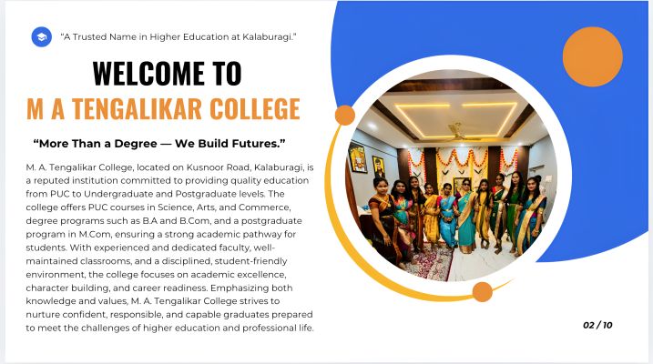 Banner : M.A. Tengalikar College